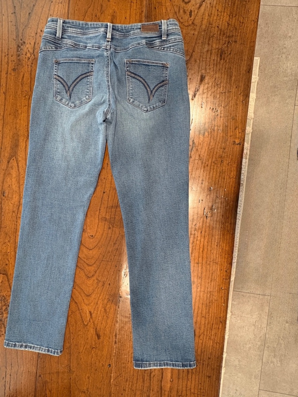 Parasuco Denim Legend Straight Leg Jeans Medium Blue Wash Y2K Retro Size 12